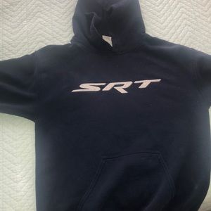 navy blue SRT hoodie